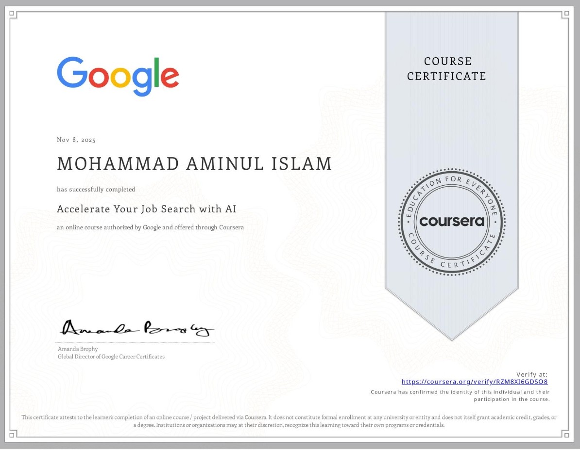 Google Cybersecurity Certificate - Accelerate Your Job Search with AI