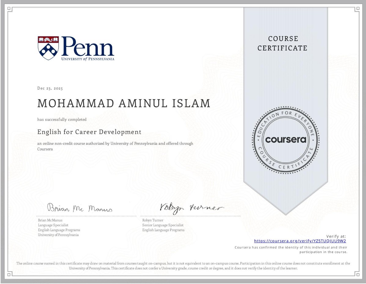 English for Career Development - University of Pennsylvania